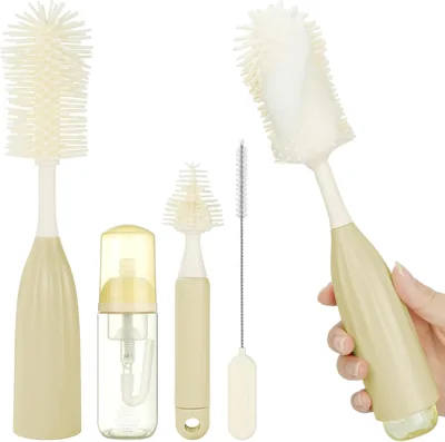 Innovative Press-to-Foam Baby Bottle Brush Set - 8% Off