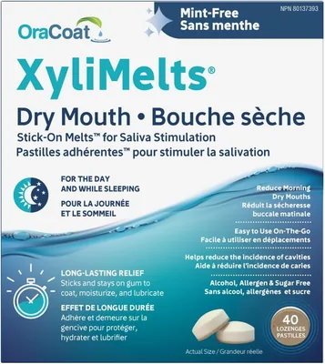 OraCoat XyliMelts Dry Mouth Stick-On Melts (40 Count) Best Deal