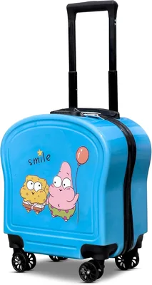 ZAAPPY Kids Cute Printed 17 Inch Luggage, Blue, 10% Off