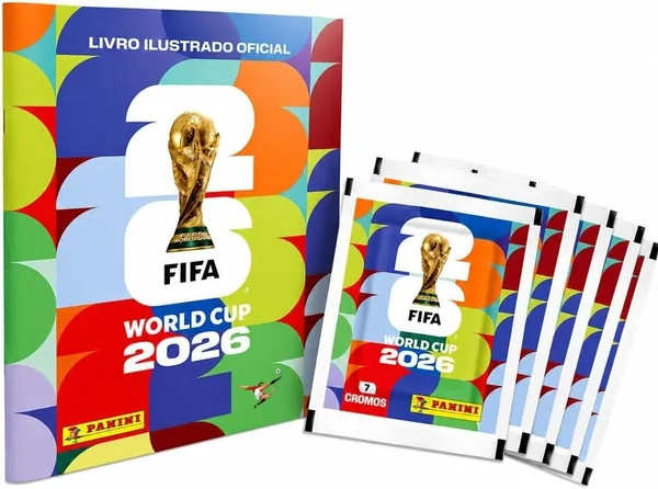 Lbum Copa 2026 Brochura Oficial + 5 Envelopes de Figurinhas