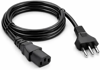 Cabo de Força Tripolar 2P+T IEC C13 para PC Monitor Impressora - 1,5m Metros Padrão Brasileiro Bivolt 110V/220V Cabo Energia Co
