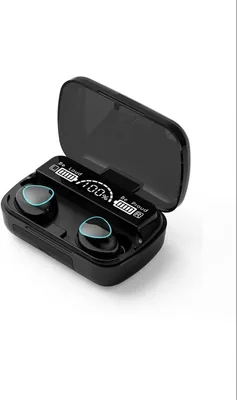 M10 Wireless Earbuds with Charging Case - Black & Blue