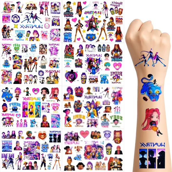 Tattoages temporaires pour enfants, Tattoos Huntri amusants, Stickers décoratifs pour filles - Meilleur prix