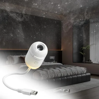 Sternenhimmel-Projektor 2in1, 360° verstellbarer Galaxie-Projektor Nachtlicht | LED-Projektor Sternenhimmel mit 12 Schiebe-Projektionen