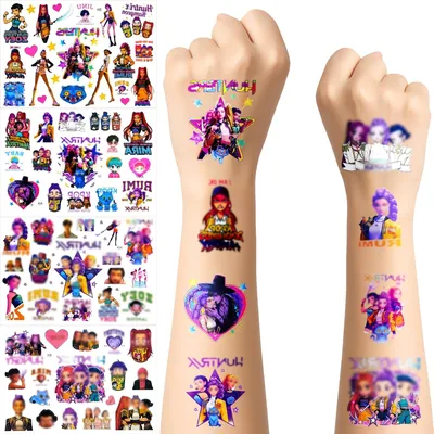 Tatoos temporaires pour enfants, Huntri Autocollants amusants, parfaits pour les filles