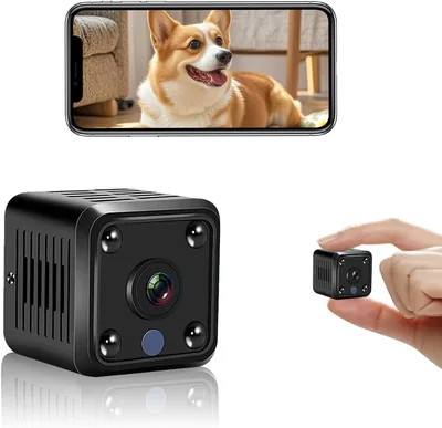 Stqusti Mini Cámara Espía WiFi Oculta, Cámara de Seguridad 1080P HD con Micrófono y Visión Nocturna