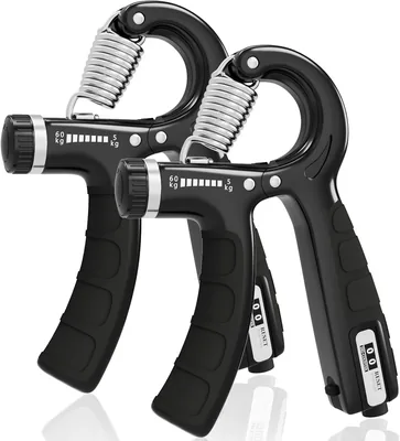 U-VKK Mango de Entrenamiento, Fortalecimiento del Antebrazo con Función de Contaje, Ajustable Resistencia 5-60 kg, Herramienta de Fuerza Manual