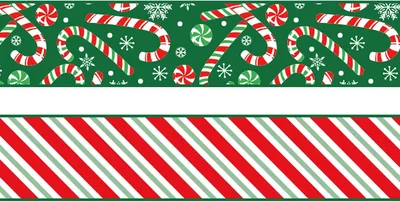 JarThenaAMCS Christmas Ribbon 2.5" Candy Cane Stripe, Red Green Wrapping Ribbons