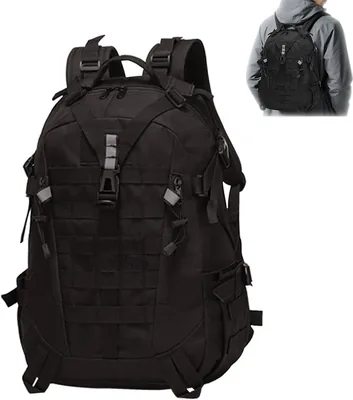 Mochila Táctica de 25L con Sistema MOLLE - Resistente al agua y Antiarabazos - Mochila Multifuncional para Hombre y Mujer