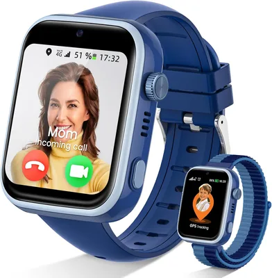 SWGOTA Reloj Inteligente para Niños, con Llamadas de Video 4G/GPS/Chat de Voz/Modo Escolar/WhatsApp/WiFi/SMS/SOS/Pedo - Mejor Oferta