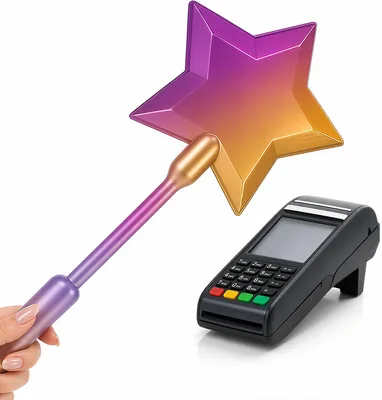 Bawetech Tarjeta de Crédito Bastón, Nuevo Bastón de Magia de las Estrellas 2026, Bastón para Pagar con Tarjeta, Bastón de Magia para Raves