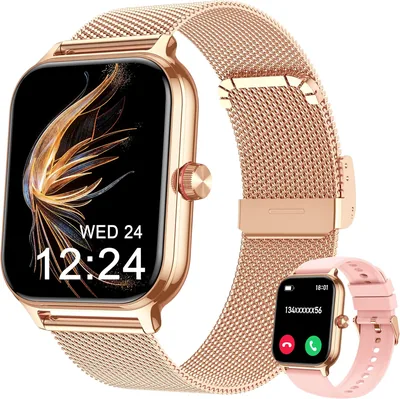 LODIMEKE Smartwatch para Mujeres con Llamadas y Asistente AI, Notificaciones de WhatsApp, 1.95 Pulgadas, Monitoreo de Presión Arterial
