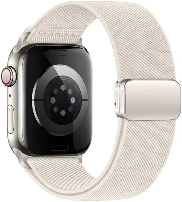 Magnetic Elastic Nylon Watch Band for Apple 44-49mm, Breathable Sport Strap - Best Deal