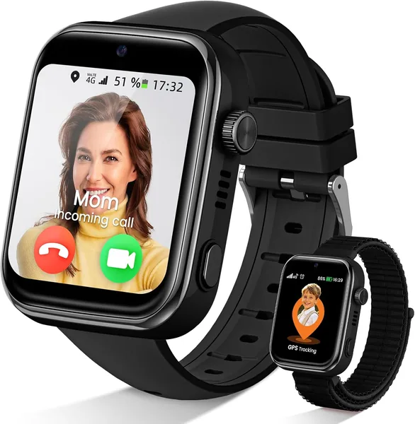 SWGOTA Smartwatch Infantil con GPS y Llamadas 4G, Modo Escuela, WhatsApp, WiFi, SMS y SOS para Niños - Mejor Oferta