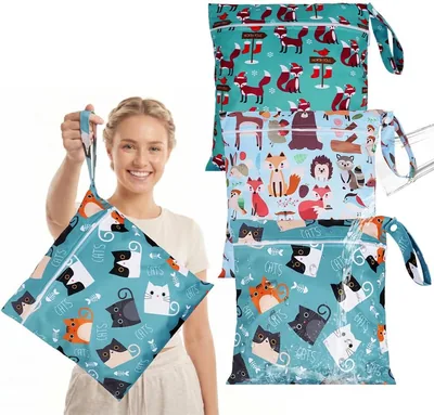 Bolsa Aomig Impermeable para Natación, 3 Bolsas para Pañales Impermeables, Bolsa Reutilizable para Hacer Deporte Acuático, Camping y Viajes - Mejor Oferta