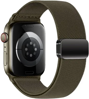 Magnetic Elastic Nylon Band for Apple Watch 44mm-49mm & 38mm-42mm - Breathable Soft Sport Strap