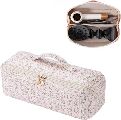 RSRLEII Hair Tools Travel Bag - Waterproof Styling Case for Dryer, Straightener, Curling Iron