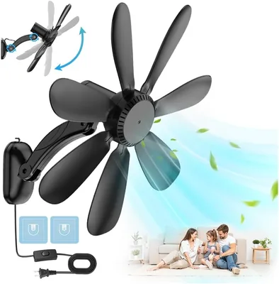 Ventilador de Pared 7 Aspas Sin Marco: Silencioso y Fresco, Fácil Montaje, Ultrasuave, Ajustable en Ángulo