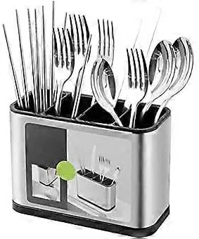 Stainless Steel Cutlery Holder with Divider - 10% Off
