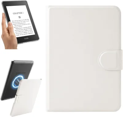 HOICHOE Magnetic Detachable Case for 7" Kindle Paperwhite 12th Gen 2024 / Signature Edition, Light PU Leather