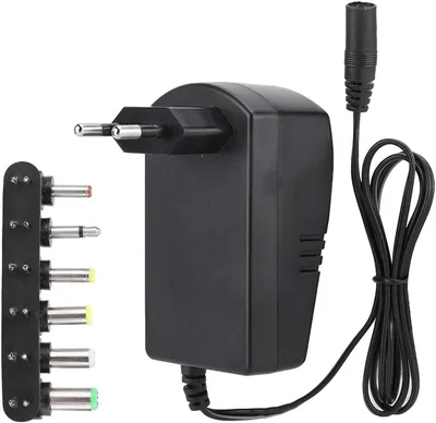 Universal Power Adapter 30W 6-in-1 with Interchangeable Tips - Multi Voltage