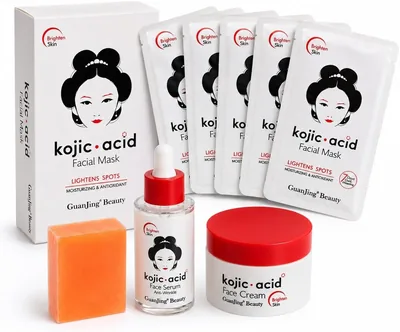 Acid Skincare Set: Brightening Soap + Serum + Cream - Spot Correcting Bundle