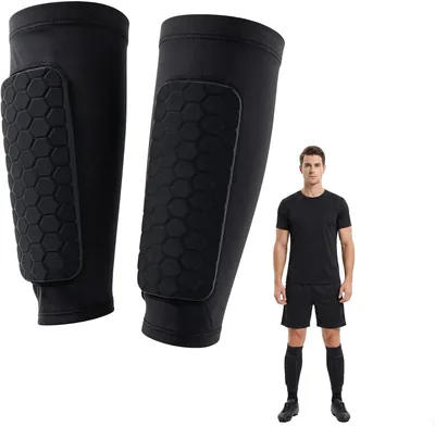 Football Shin Guards Honeycomb Compression Kids Men Adults Best Deal