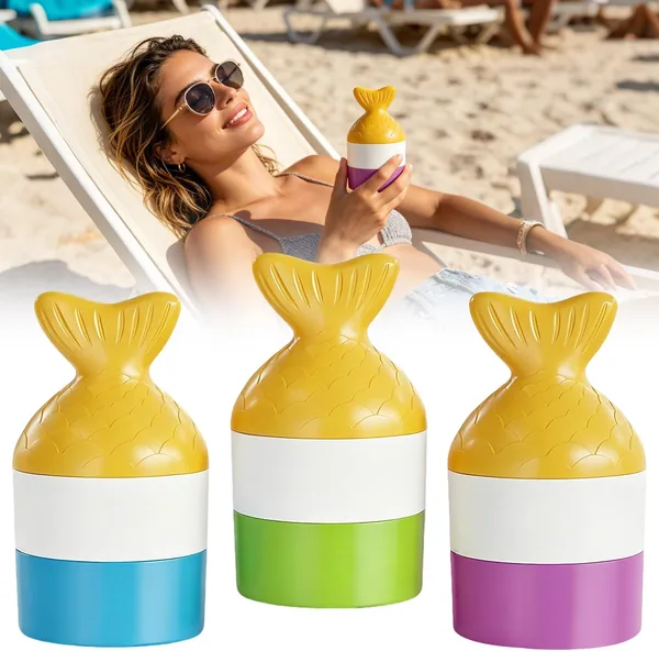 Sonnenschutz-Aufträger für Kinder, Packung mit 3 Sonnencreme-Roller, wiederbefüllbar, 100 ml Sonnencreme-Auftrager, Sonnenschutz