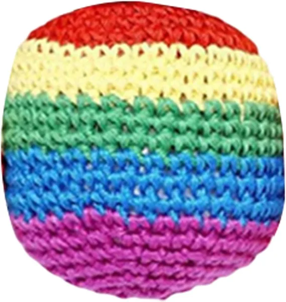 Hand-Made Knitted Footbag Sack, 2026 Upgraded Assorted Foot Bag Crochet Hacky Ball for Adults