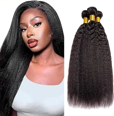 AuokMar 85% de réduction sur les mèches de cheveux humains Yaki lisses premium
