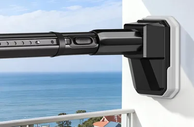 Dsocool Tension Curtain Rods No Drilling - Extra Long Heavy Duty Shower Curtain Rod 100-440cm for Outdoor Patio B