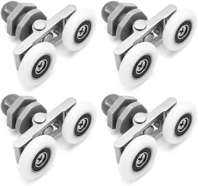4Pcs Shower Door Rollers - Double Sliding Glass Door Wheels 19mm/25mm Best Deal