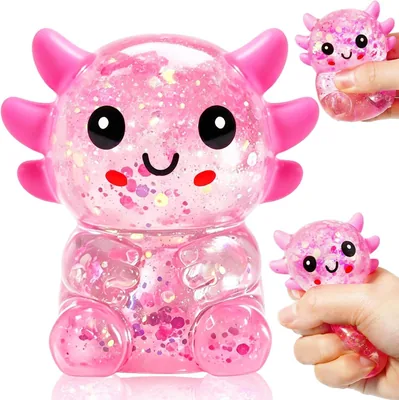 ORCHID M® Axolotl Squishy Stress Relief Toy - Glitter Fidget