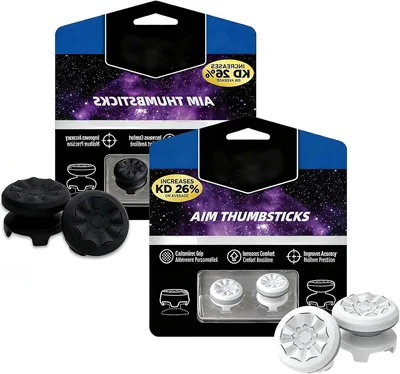 4 Joysticks para PS5 y PS4, Thumbsticks de Silicona Suave, Sin Sudor, Accesorios de Calidad