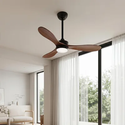 Tribesigns Plafonnier Ventilateur 106 cm avec Lumière et Télécommande, Éclairage LED Dimmable, Reversible, Moteur DC Silencieux, 6 Vitesses