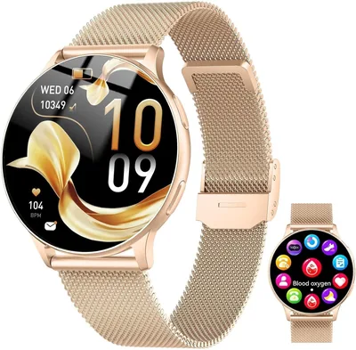 Montres intelligentes pour femmes avec appel Bluetooth, 1,32 pouce Smartwatch avec fréquence cardiaque/SpO2/veille, 120+ modes sportifs, IP68 Wat - 62% de réduction
