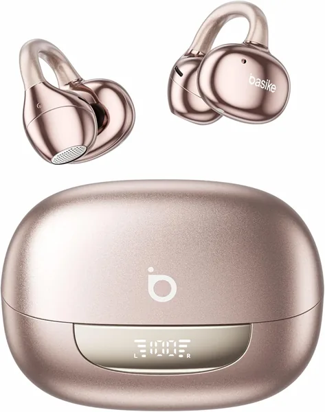 Fone de Ouvido Basike Bluetooth 6.0 Esportivo Clip-On com Áudio Aberto, Som de Alta Fidelidade e Chamadas Claras - 40h de Bateria - Best Deal