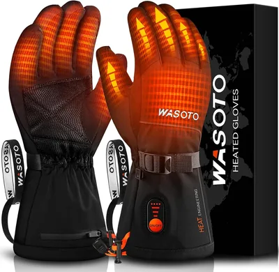 WASOTO Heated Ski Gloves 7.4V Rechargeable