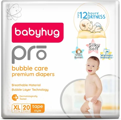 Babyhug Pro Bubble Care Diapers, Size 5 XL - 20 Pcs | Best Deal