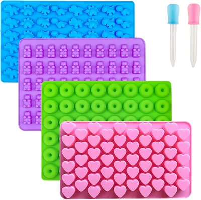 4 Pcs Mini Gummy Candy Molds Silicone Best Deal