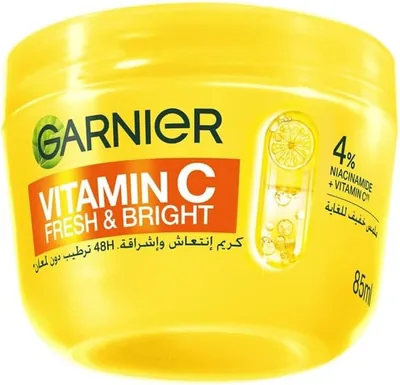 Garnier SkinActive Vitamin C Cream, 48H Hydration, 4% Vitamin C & Niacinamide, 85ml