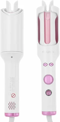 AraSyleon Piastra Arricciacapelli Automatica 30 mm con Aria Fredda e Ioni | 5 Tempi 320-392 °F, Struttura Anti-Scottatura, Doppia Tensione, Avvisatore Acustico
