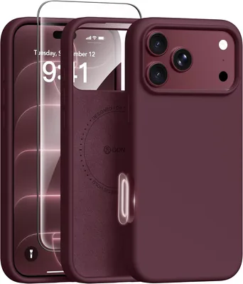 GONEZ iPhone 18 Pro Case, Burgundy, MagSafe