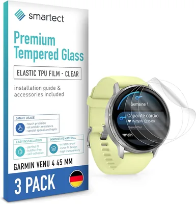 Smartect Folia Ochronna TPU [3 Szt., Clear] dla Garmin Venu 4 45 mm - Najlepsza cena