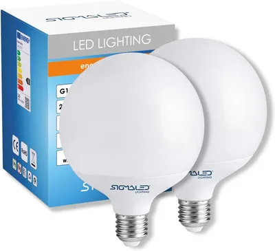 Ampoule LED Sigmaled E27 Globe G120 20W Blanche Chaude 2800K, 35% Off