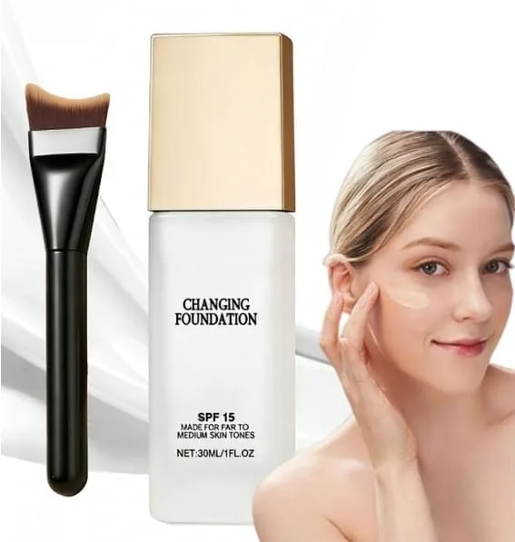 Mira Glow Fondotinta Pelli Mature,Fondotinta Cambia Colore,SPF15 Fondotinta Cambia Colore Impeccabil