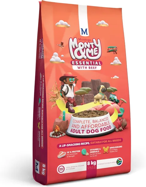 Monty & Me Essential Dry Dog Food Beef 8kg Best Deal
