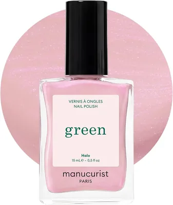 Manucurist - Smalto per Unghie Green Halo, Mallow Glazé, Classico, 9-Free, Vegan e Organico (80%)