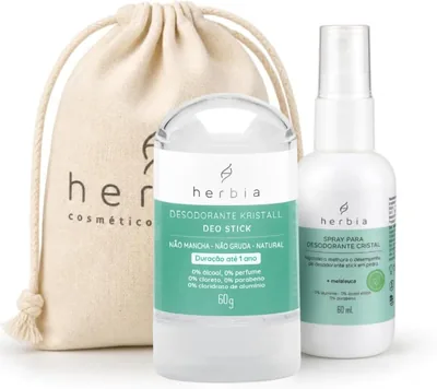 Kit Desodorante Cristal 60g com Bag e Spray de Melaleuca - Best Deal
