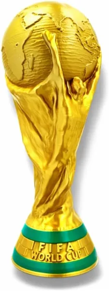 Taça Troféu da Copa do Mundo 2026 Dourada Réplica 20cm Troféu de Futebol Decoração Best Deal